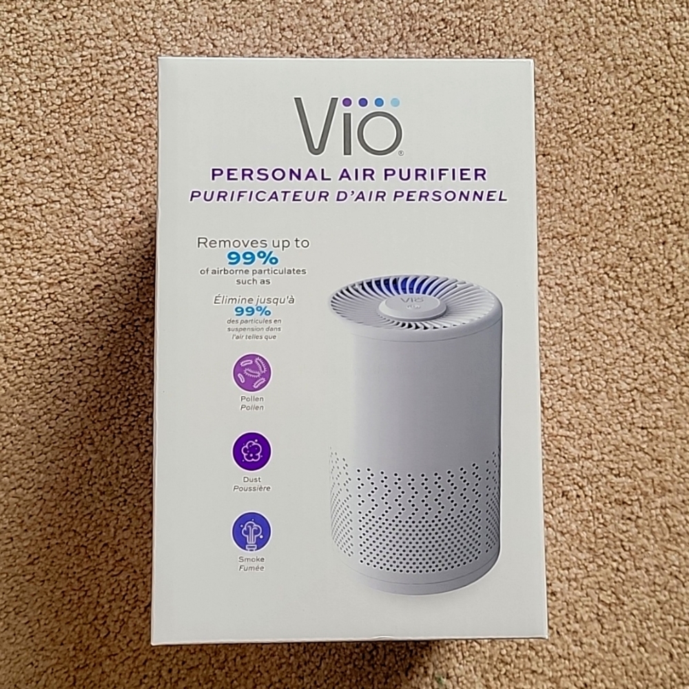 NIB Vio Personal Air Purifier With Hepa Filter Retail Price $99.00